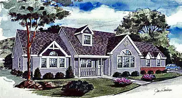 image of small cottage house plan 3431